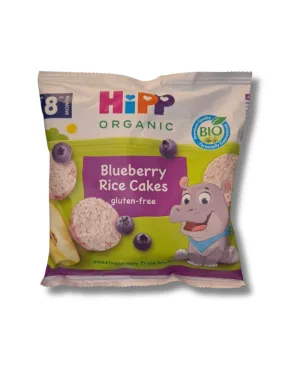 Rondele expandate cu orez si afine, 30g, Hipp