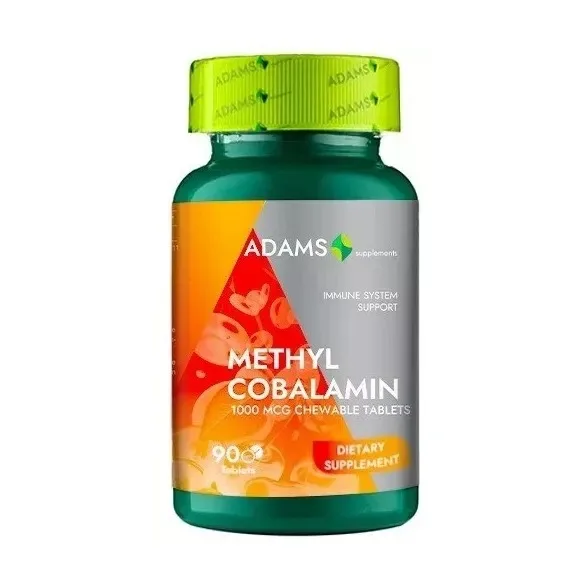 Metilcobalamina 1000mcg, 90 tablete, Adams — preț și oferte