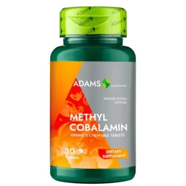 Metilcobalamina 1000mcg, 30 tablete, Adams — preț și oferte