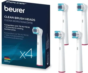Rezerve pentru periuta de dinti electrica TB30/50 Clean, 4 bucati, Beurer