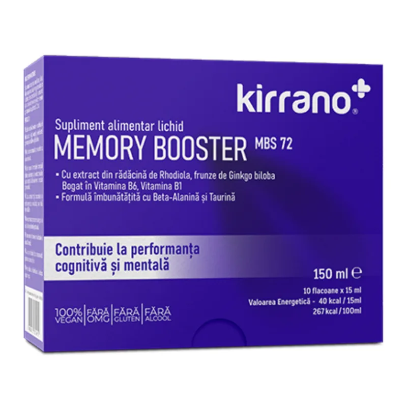 Memory Booster MBS72, 10 flacoane*15ml, Kirrano — preț și oferte