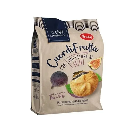 Biscuiti bio cu crema de smochine, 200g, Sottolestelle — preț și oferte