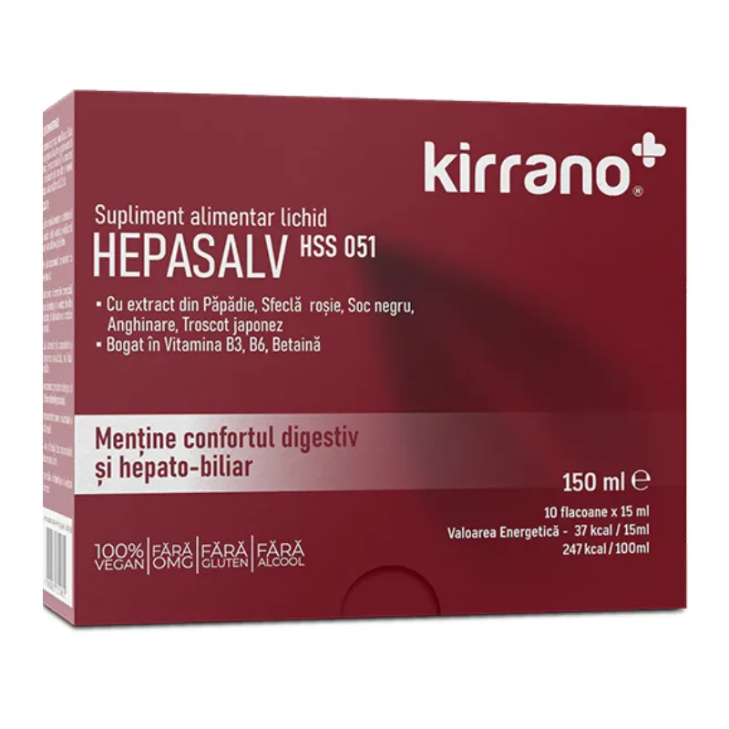 Hepasalv HSS051, 10 flacoane*15 ml, Kirrano — preț și oferte