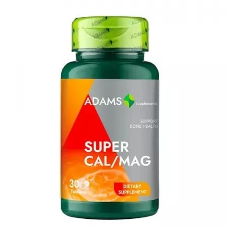 Super Cal/Mag, 30 tablete, Adams — preț și oferte