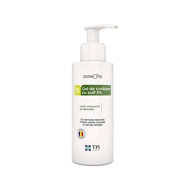 Gel de curatare DermoTis cu sulf 3%, 300ml, Tis TIS FARMACEUTIC — preț și oferte