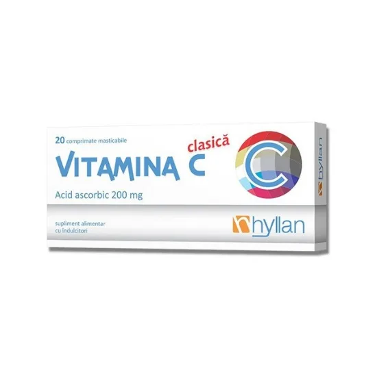 Vitamina C clasica, 20 comprimate masticabile, Hyllan HYLLAN PHARMA — preț și oferte