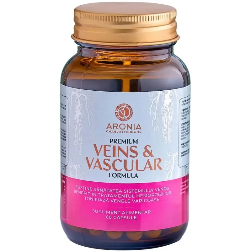 Veins & Vascular Premium Formula, 60 capsule, Aronia Charlottenburg — preț și oferte