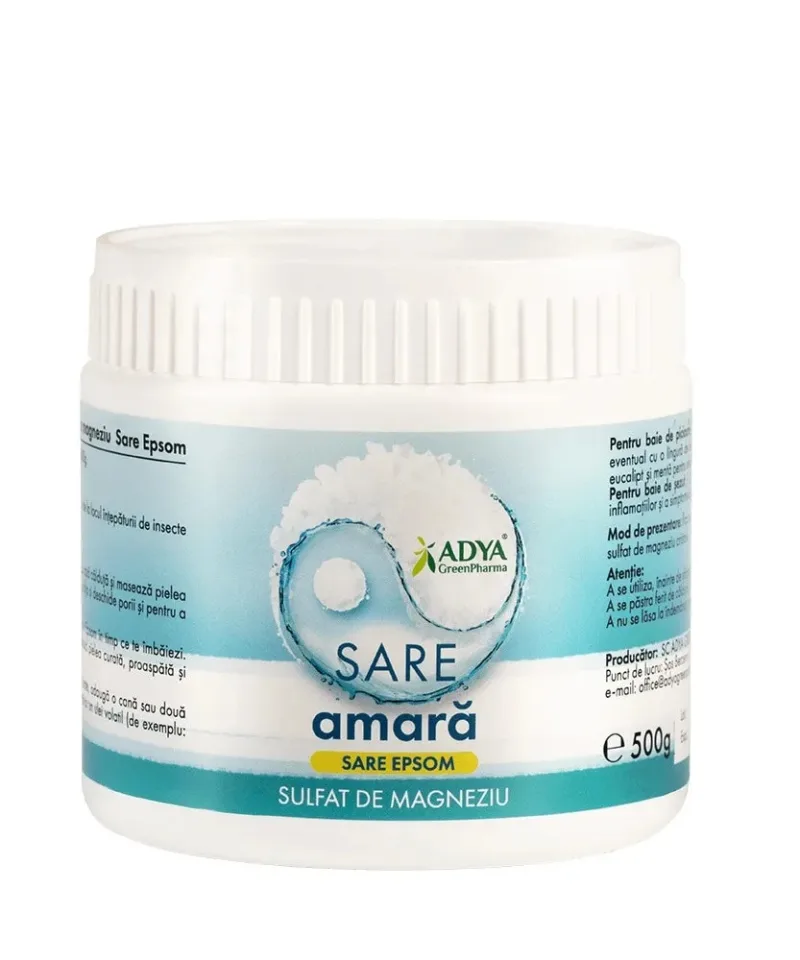 Sare amara Epsom, 500g, Adya Green Pharma — preț și oferte