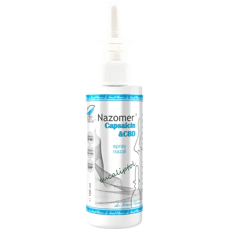 Spray nazal Nazomer Capsaicin & CBD spray, 100ml, Pro Natura — preț și oferte