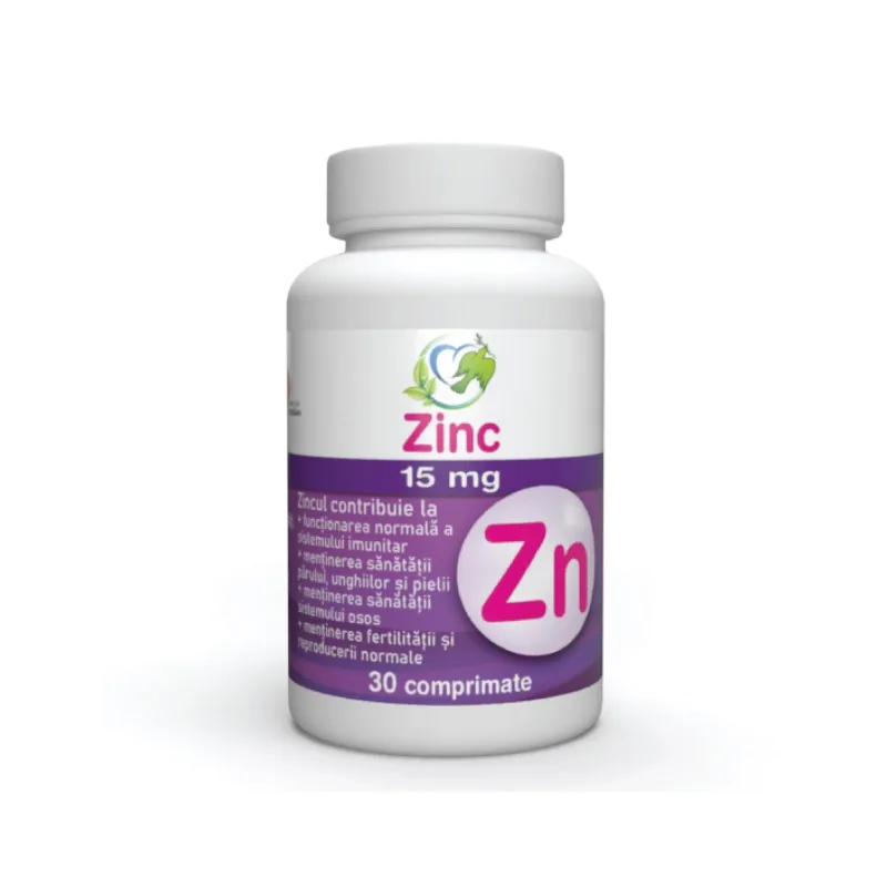 Zinc 15mg, 30 comprimate, Justin Pharma — preț și oferte