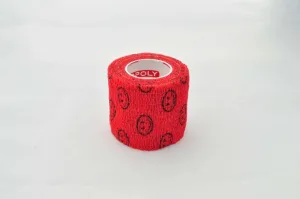 Bandaj autoadeziv 5cm x 4,5m, rosu smiles, Copoly