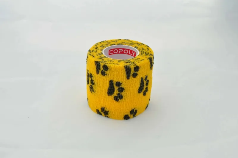 Bandaj autoadeziv 5cm x 4,5m, galben Paws, Copoly — preț și oferte