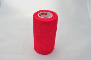 Bandaj autoadeziv 10cm x 4,5m, rosu, Copoly