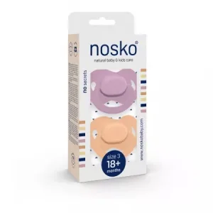 Set suzete pentru bebelusi +18luni, Lila & Piersica, 2 bucati, Nosko Baby