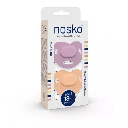 Set suzete pentru bebelusi +18luni, Lila & Piersica, 2 bucati, Nosko Baby — preț și oferte