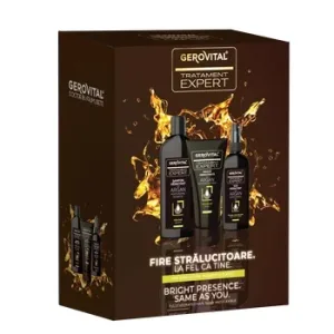 Pachet Sampon hidratant cu argan & keratina, 250ml + Masca hidratanta cu argan, 150ml + Ulei hidratant argan, 100ml, 4467, Gerovital