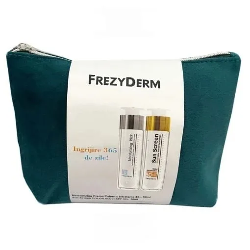 Pachet Hidratare Rich Crema puternic hidratanta 45+ Moisturizing Rich, 50ml + Crema de fata cu SPF 50+ Sun Screen Color Velvet, 50ml, Frezyderm — preț și oferte