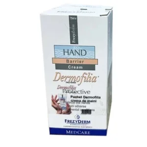 Pachet Crema protectoare pentru maini Dermofilia, 75ml, 2 bucati, FrezyDerm