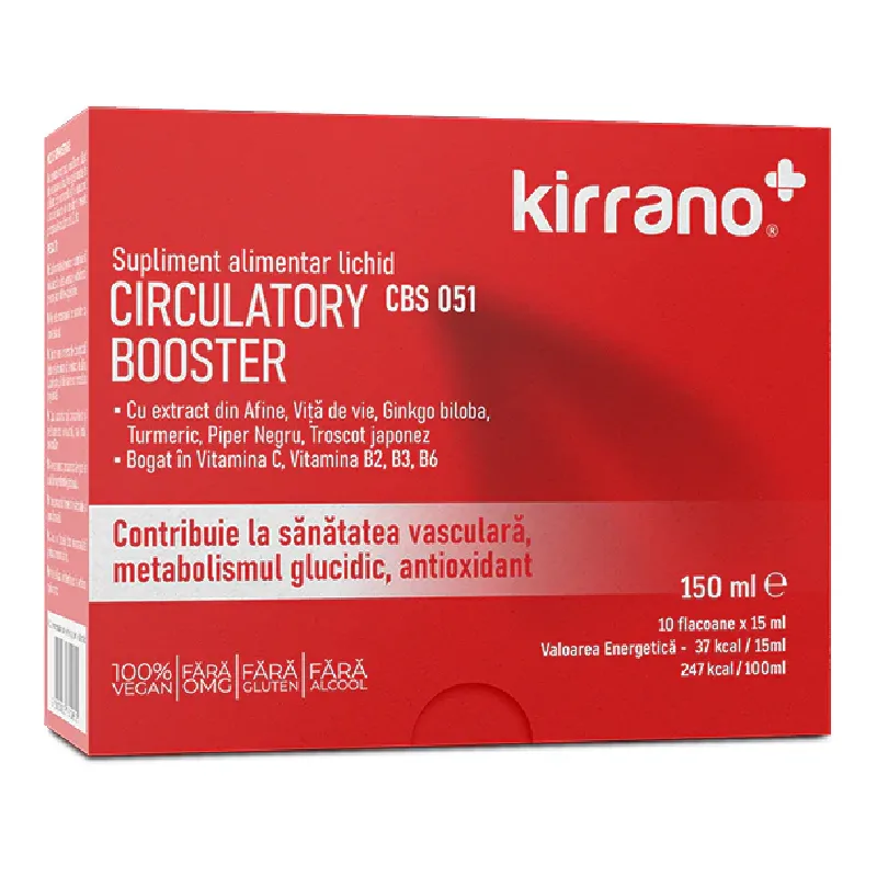 Circulatory Booster CBS051 10 flacoane*15 ml, Kirrano — preț și oferte