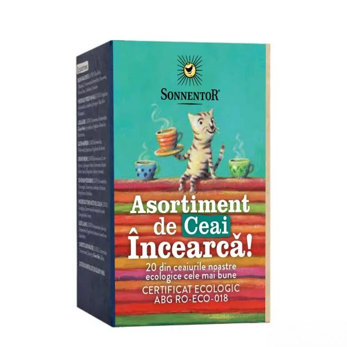 Ceai Incearca! Asortiment 20 ceaiuri Eco, 20 plicuri, Sonnentor — preț și oferte