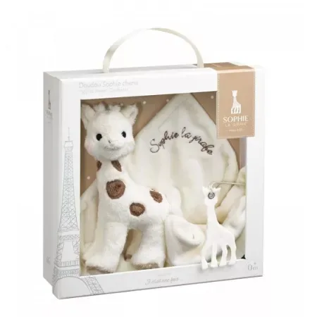 Set Girafa Sophie Cherie si batistuta comforter +0luni, 850734, Vulli — preț și oferte
