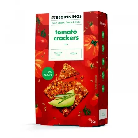 Crackers cu rosii, 80g, The Beginnings — preț și oferte