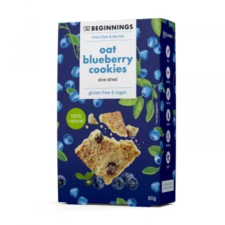Cookies din ovaz cu afine, 80g, The Beginnings — preț și oferte