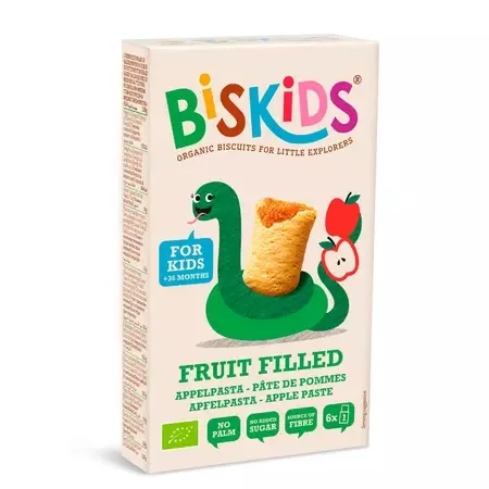 Biscuiti Biskids cu umplutura de mere ECO, 120g, Belkorn — preț și oferte