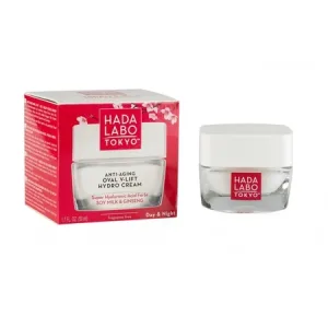 Crema anti-imbatranire Oval V-Lift cu super hyaluronic acid forte, lapte de soia si gingseng, 50ml, Hada Labo Tokyo
