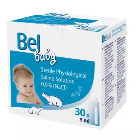 Solutie salina fiziologica 0,9% Bel Baby, 30 fiole, 5ml, Hartmann PAUL HARTMANN AG — preț și oferte