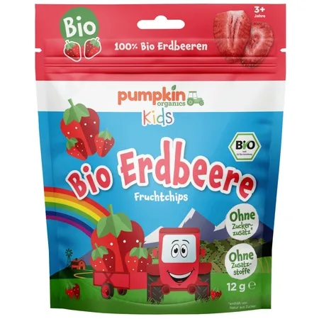 Chipsuri bio cu capsuni +3ani, 12g, Pumpkin Organics — preț și oferte