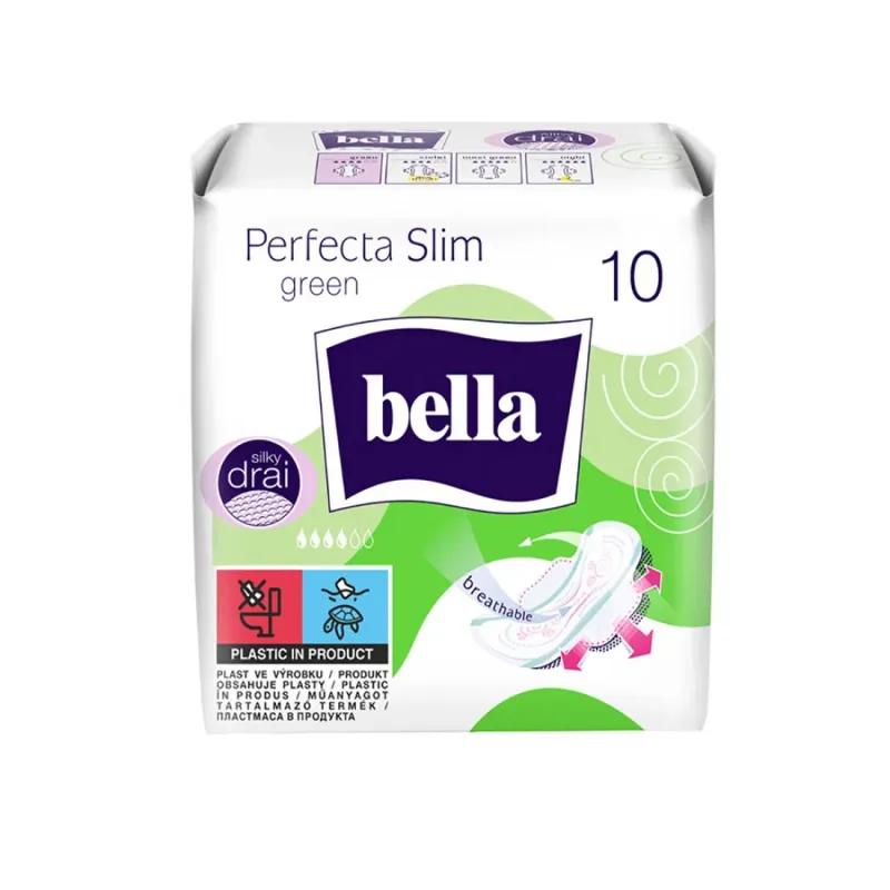 Absorbante Perfecta Slim Green, 10 bucati, Bella — preț și oferte