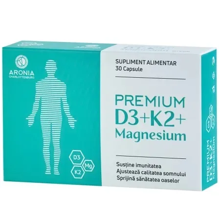 D3+K2+Magnesium Premium, 30 capsule, Aronia Charlottenburg — preț și oferte