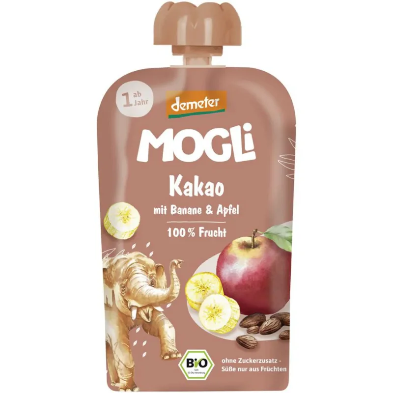 Piure bio din fructe organice, banane si cacao, 100g, Mogli MOGLI NATURKOST GmbH — preț și oferte
