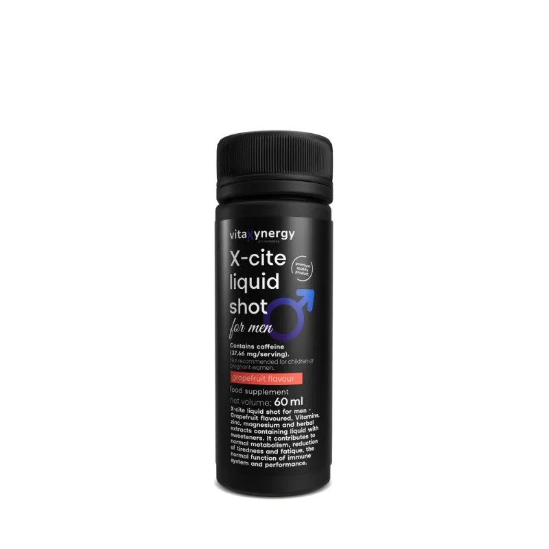 X-Cite Liquid Shot pentru barbati, 60ml, 12 flacoane, VitaXynergy — preț și oferte