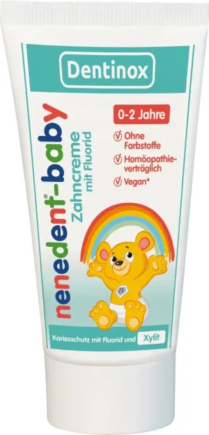 Pasta de dinti cu fluor Nenedent baby 0-2ani, 50ml, Dentinox