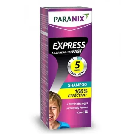 Sampon Paranix Expres + pieptene pentru indepartarea paduchilor, 200ml, Perrigo — preț și oferte