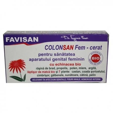 ColonSan Fem Cerat cu Echinaceea si Laptisor de matca, 12 supozitoare, Favisan — preț și oferte