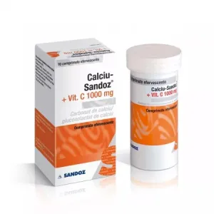 Calcium+Vit C 1000mg, 10cpr.ef, Sandoz
