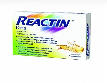 Reactin 10mg, 7 capsule moi, Kenvue — preț și oferte