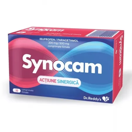 Synocam 200mg/500mg, 10 comprimate filmate — preț și oferte