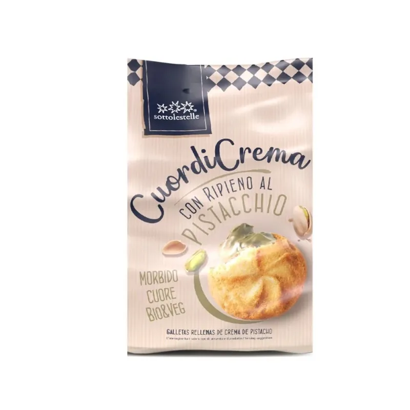 Biscuiți cu cremă de fistic, 200g, Sottolestelle — preț și oferte