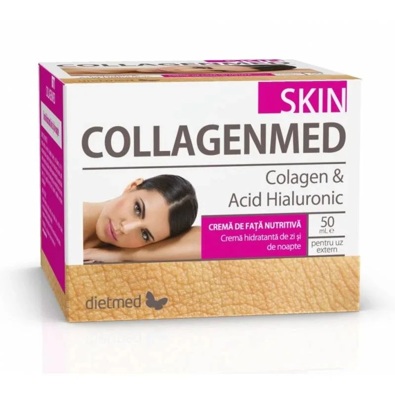 Crema de fata nutritiva Collagenmed Skin cu colagen si acid hialuronic, 50ml, Dietmed — preț și oferte