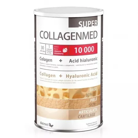Collagenmed Super 10000 cu aroma de capsuni, 450g, Dietmed — preț și oferte
