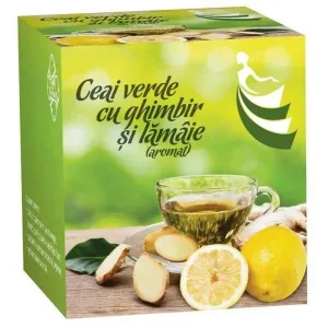 Ceai verde cu ghimbir si lamaie, 20 plicuri, Bis-Nis