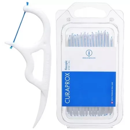 Scobitoare cu ata dentara, 30 bucati, Curaprox — preț și oferte