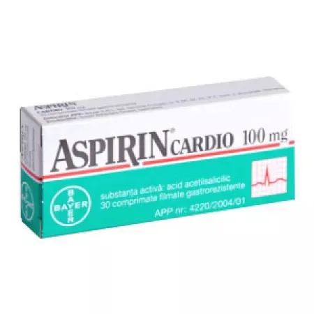 Aspirin Cardio 100mg, 30 comprimate gastrorezistente, Bayer — preț și oferte