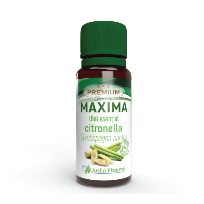 Ulei esential Maxima de Citronella, 10ml, Justin Pharma — preț și oferte