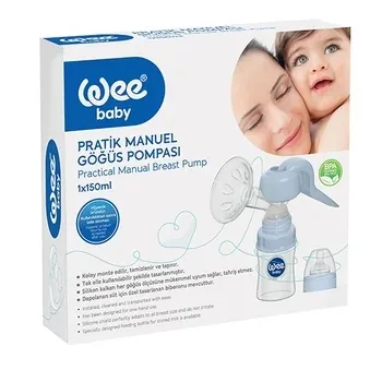 Pompa de san manuala + biberon cu gat larg, 752, Wee Baby — preț și oferte