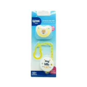 Suzeta din silicon cu lant de suzeta, 18l+, 1 bucata, Wee Baby